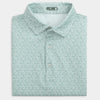 Green Plumeria Printed Performance Polo