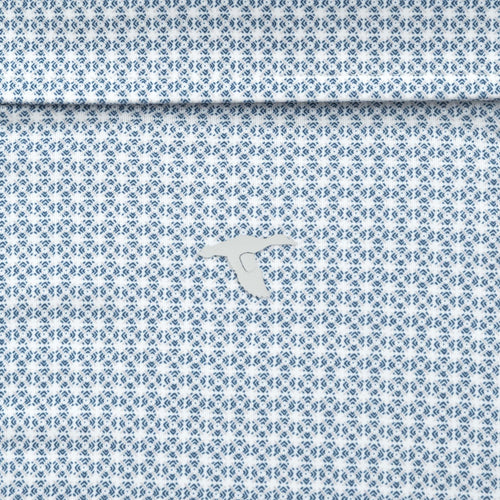 Navy Tile Printed Performance Polo