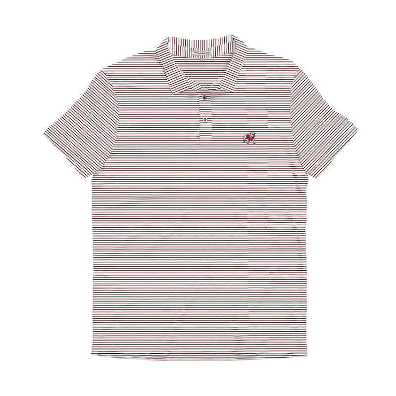 UGA Standing Dawg Beech Performance Polo - Red, Black, and White