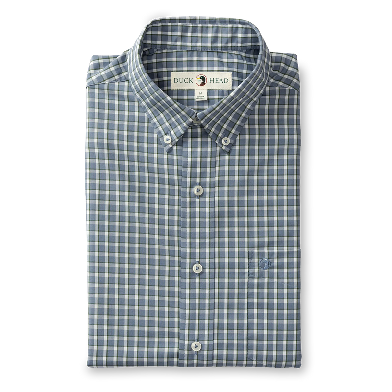 Performance Poplin Sport Shirt Stone Blue