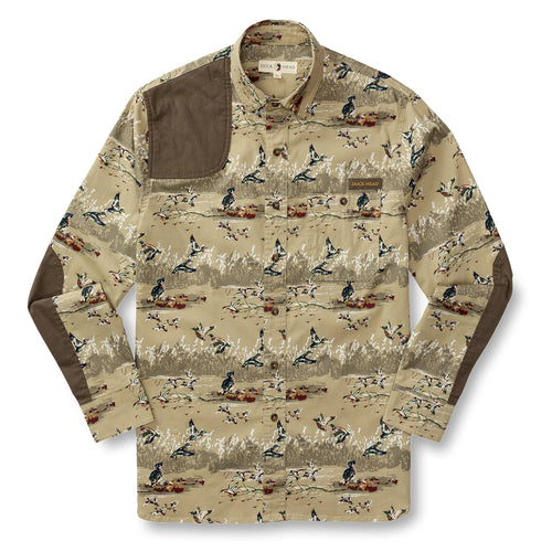 Woodland Shooting Shirt Khaki Print