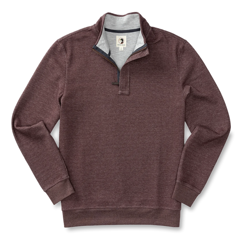 Bearing Pique Performance 1/4 Zip Pullover Dark Cognac