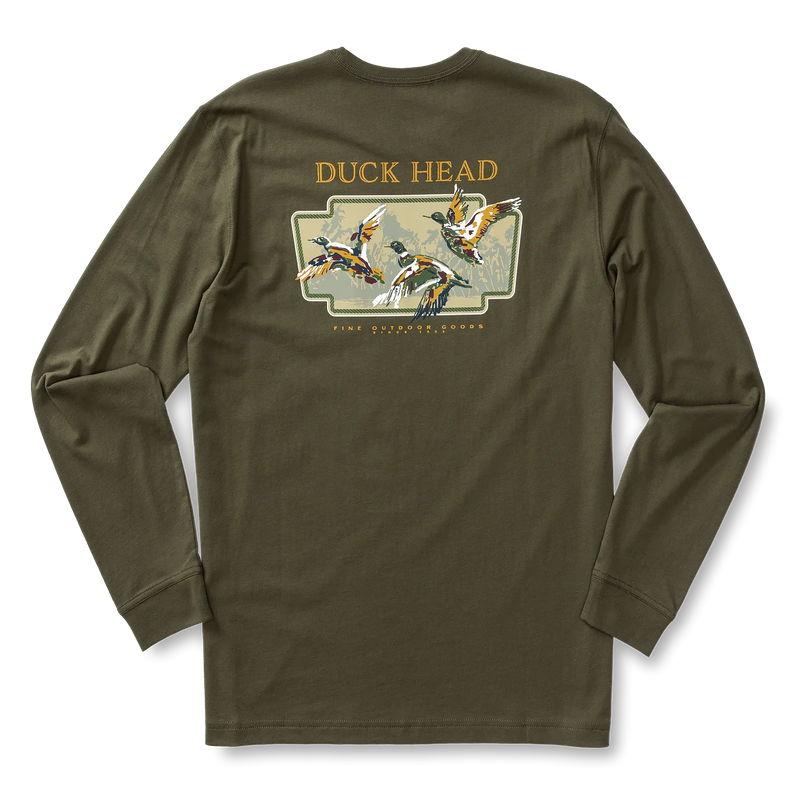 Flying Mallard T-Shirt Dark Forrest Green