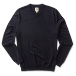 Buckley Merino V-Neck Sweater Navy