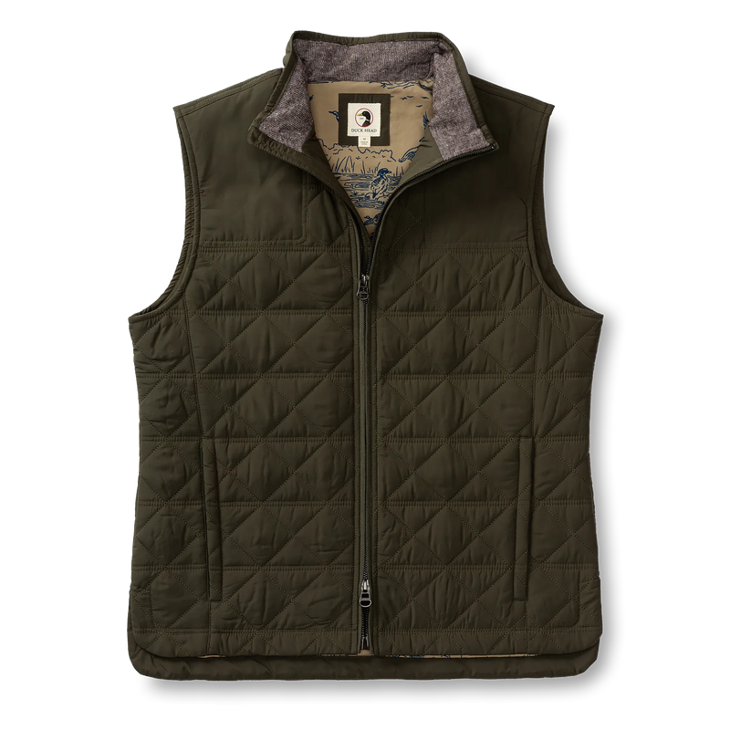 Fremont Performance Quilted Vest  Dark Forest Green