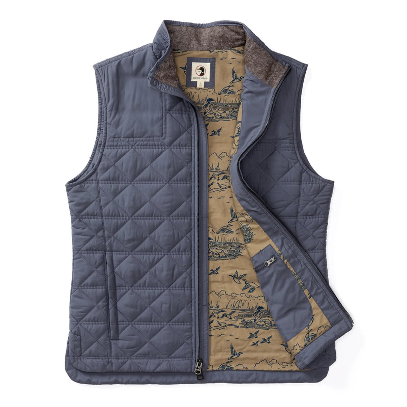 Fremont Performance Quilted Vest Slate Blue