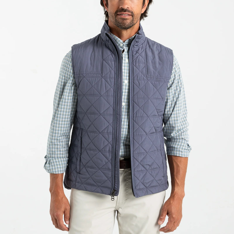 Fremont Performance Quilted Vest Slate Blue