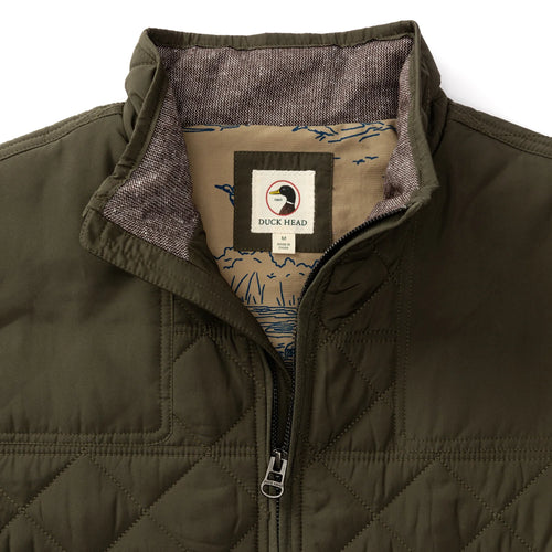 Fremont Performance Quilted Vest  Dark Forest Green