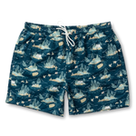 6" Print Sailport Swim Short Dark Indigo