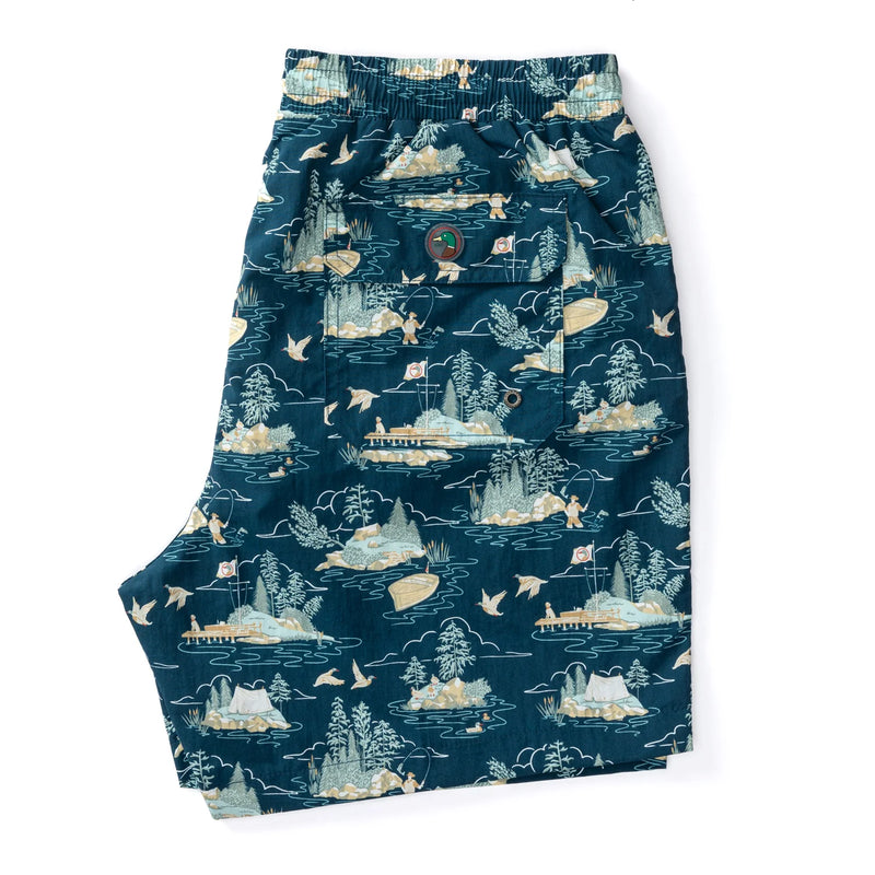 6" Print Sailport Swim Short Dark Indigo