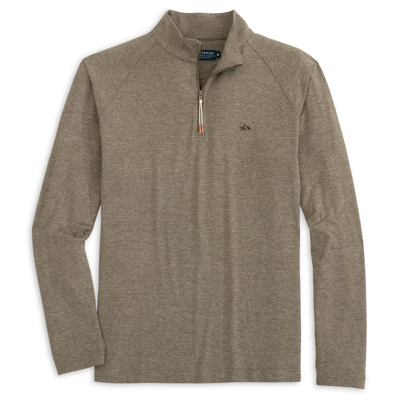 Palma Quarter Zip Teak Heather