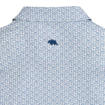 Bevy Printed Performance Polo - Antique White