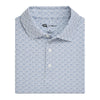 Bevy Printed Performance Polo - Antique White