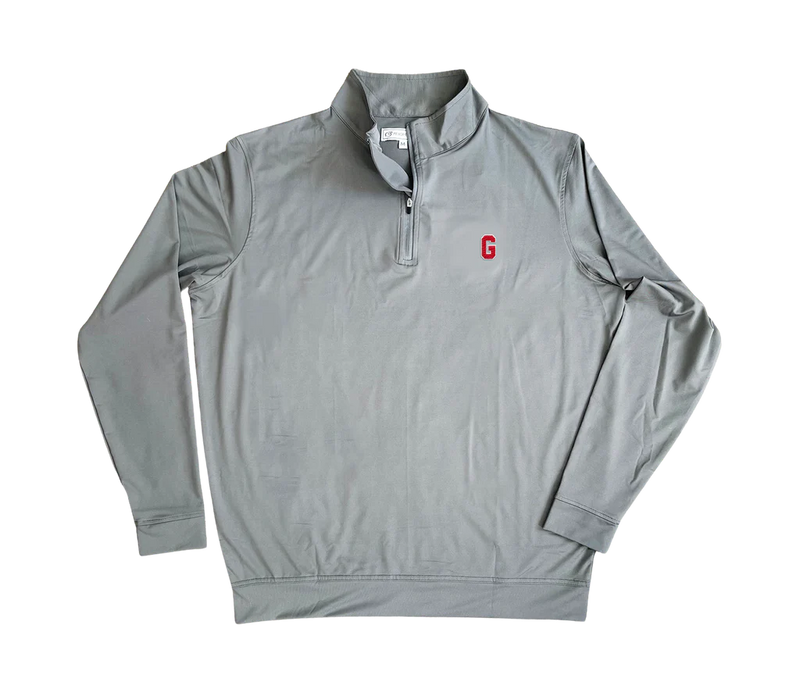 UGA Block G 1/4 Zip Performance Pullover - Ash Gray