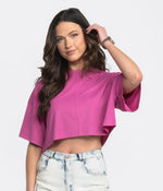 BREEZY CROPPED TEE VIVID ROSE