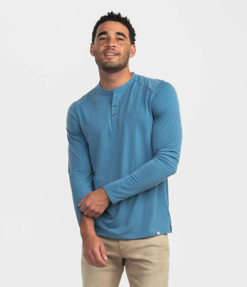 Max Comfort Henley LS - Nautical Blue