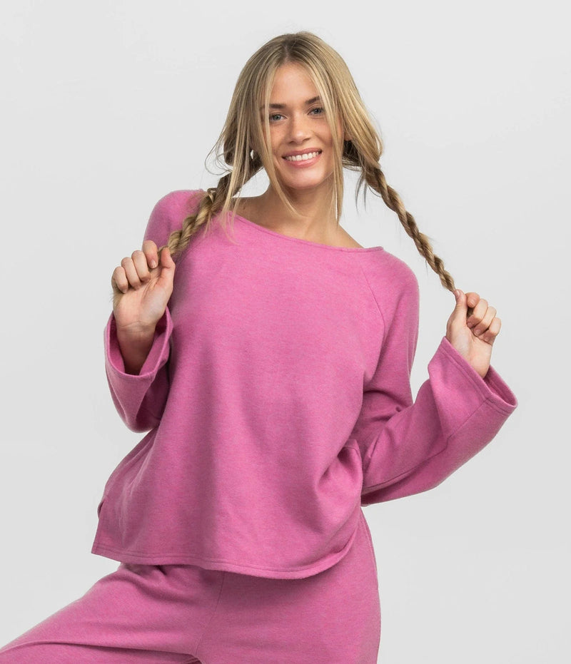 Cozy Cloud Boatneck Top - Moonlite Mauve