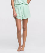 TEXTURED KNIT LOUNGE SHORTS MARINA MIST