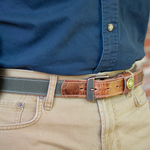 The Olive Waxed Canvas Belt